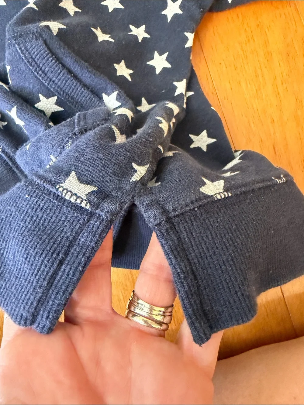 Old Navy Navy Hoodie with White Star Print